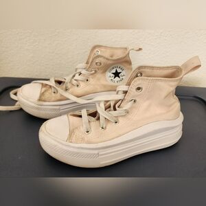 Girl's Converse Platform High-Top Sneakers - Pink